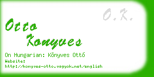 otto konyves business card