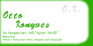 otto konyves business card